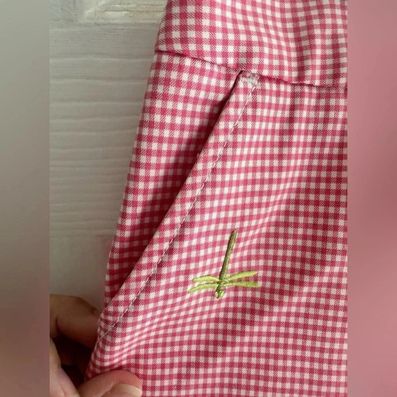 J. Crew Gingham and Dragonfly Skirt Pink Size 8 - Picture 3 of 4